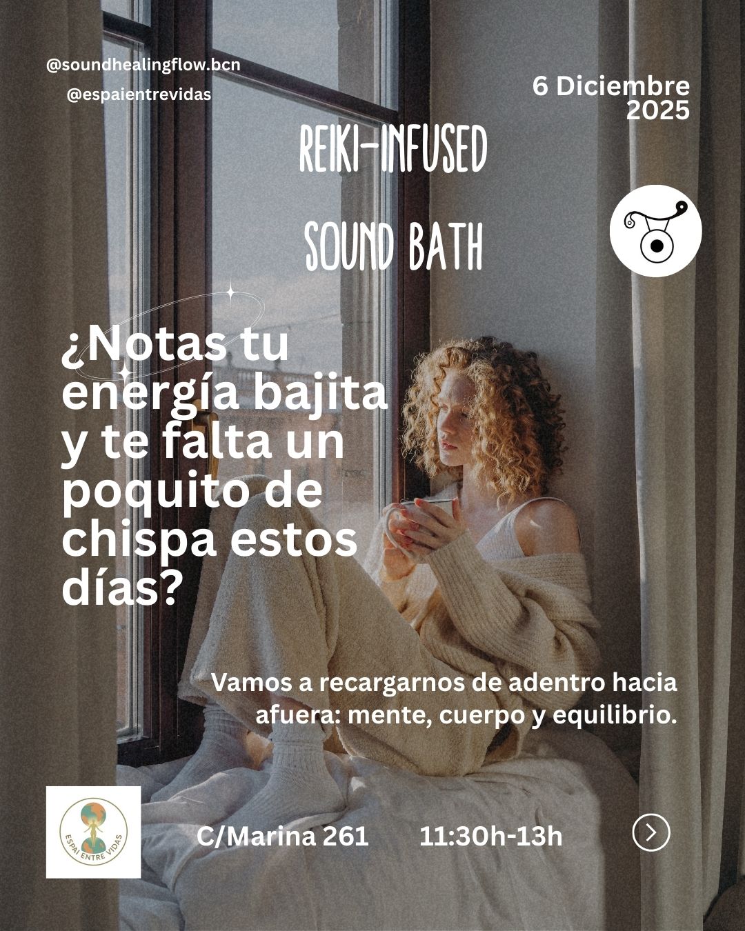 Reiki infused sound bath, baño sonoro con Reiki, energia Reiki, Barcelona, Sagrada Familia